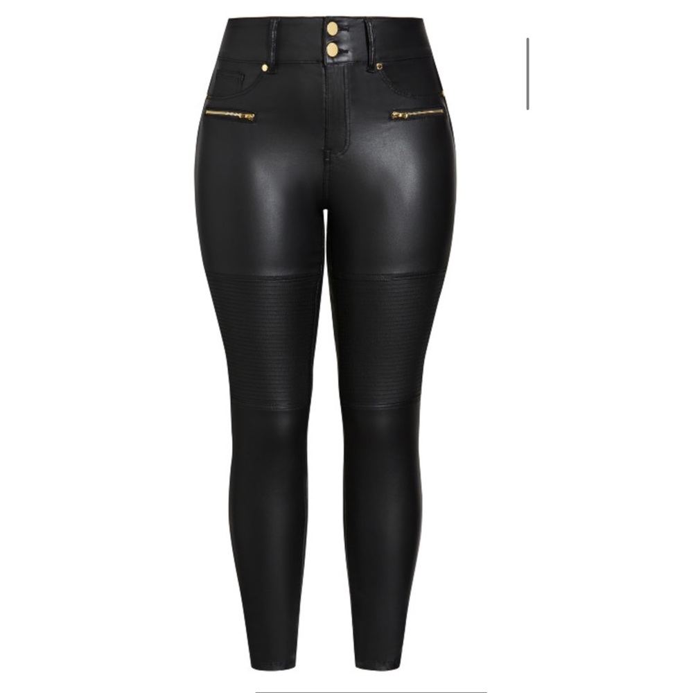 CITY CHIC Sexy Skylar Corset Jean Black Size 16W NWT